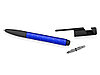 Ручка-стилус металлическая шариковая многофункциональная (6 функций) Multy, синий, фото 7