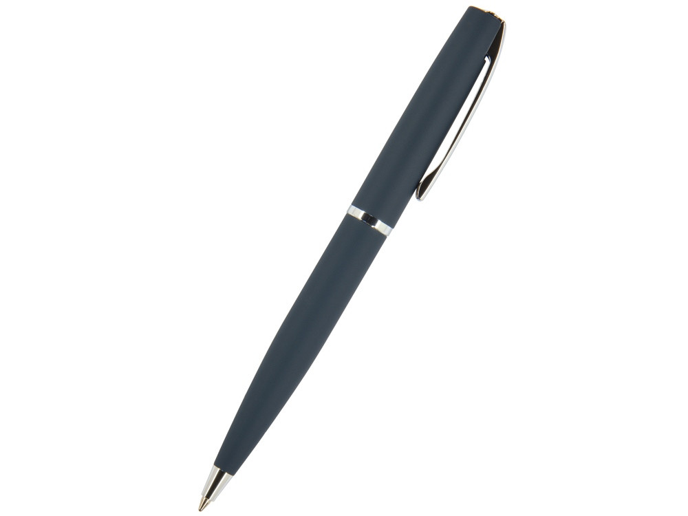 Ручка Sienna шариковая автоматическая, синий металлический корпус, 1.0 мм, синяя - фото 1 - id-p106044475
