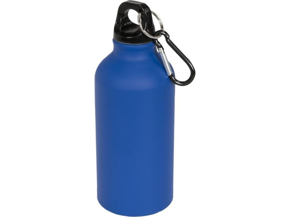 Матовая спортивная бутылка Oregon с карабином и объемом 400 мл, синий - фото 1 - id-p105728734