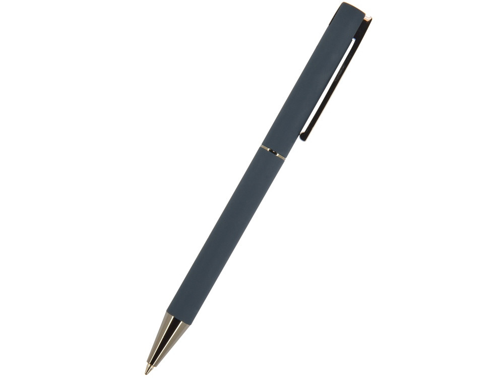 Ручка Bergamo шариковая автоматическая, синий металлический корпус, 1.0 мм, синяя - фото 1 - id-p106044482