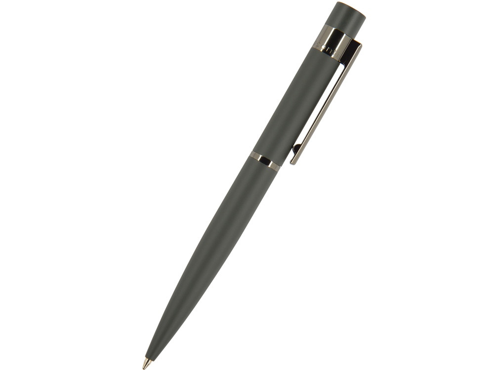 Ручка Verona шариковая автоматическая, серый металлический корпус 1.0 мм, синяя - фото 1 - id-p106044490