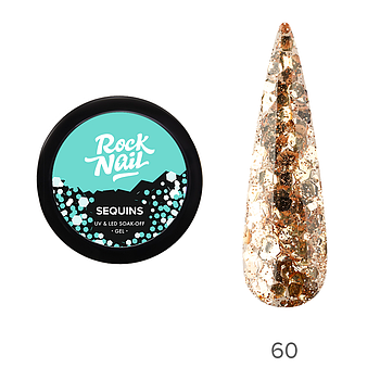 Гель-краска RockNail Sequins #60