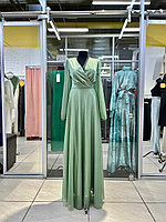 Длинное женское зеленое платье ADEAMA. Производство Турция. Размеры 38,44,46,48 (+6).