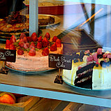 Ценник матовый 85х55 мм для меловых маркеров / Күңгірт баға көрсеткі 85х55 мм бантигі бар тіреуіште, фото 2