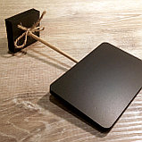 Ценник матовый 85х55 мм для меловых маркеров / Күңгірт баға көрсеткі 85х55 мм бантигі бар тіреуіште, фото 5