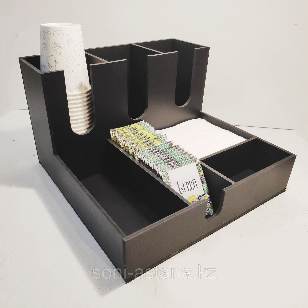 Органайзер №4 кофейные стаканы, салфетки, мешалки / №4 органайзер бір рет қолданылатын ыдыс-аяққа арналған, фото 1