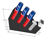 Диспенсер №1 стаканы, трубочки, крышки / №1 диспенсер бір рет қолданылатын стақандар мен түтікшелерге арналған, фото 3