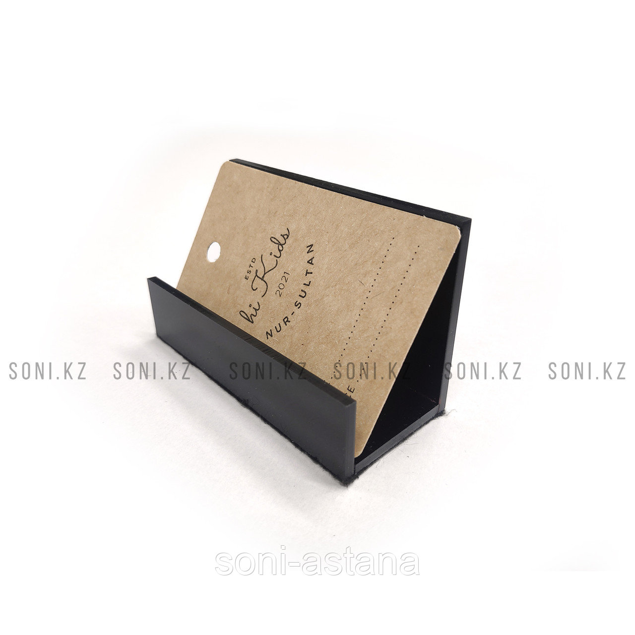 Визитница черная 85х50х30 мм / Визит карточкасын салғыш 85х50х30 мм, фото 1