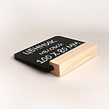 Ценник матовый 100х80мм на деревянной подставке / Күңгірт баға көрсеткі 100х80 мм ағаш тіреуіште, фото 2