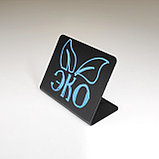 Ценник черный глянцевый Эко 80х60х1 мм / Жылтыр баға көрсеткі L-тәрізді "ЭКО" 80х60х1мм, фото 2