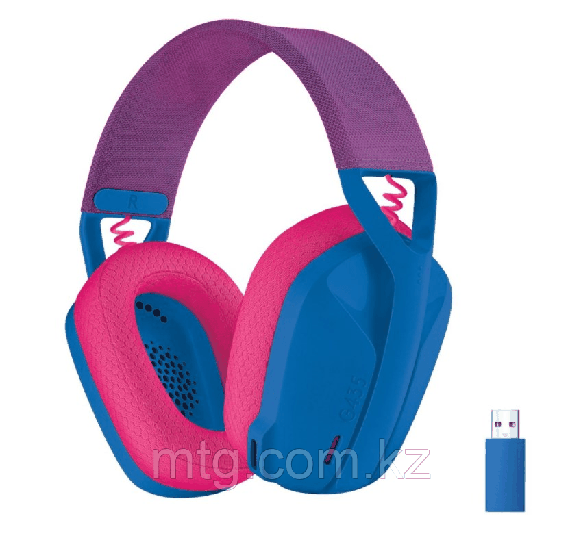 Гарнитура беспроводная игровая Logitech G435 Wireless Gaming Headset - Blue (M/N: A00149, A00150) - фото 1 - id-p106047190