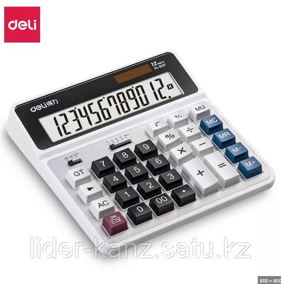 Настольный калькулятор, Deli 2137, ,белый