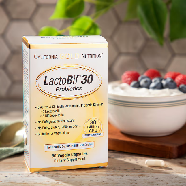 LactoBif, пробиотики, 30 млрд КОЕ, 60 капсул, California Gold Nutrition - фото 4 - id-p95577070