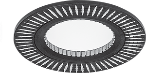 AL014  Светильник Gauss Aluminium круг черный/хром GU5.3