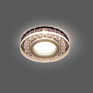 BL046, Светильник Gauss Backlight Кругл. черный/кристал/хром, GU5.3, LED 2700K