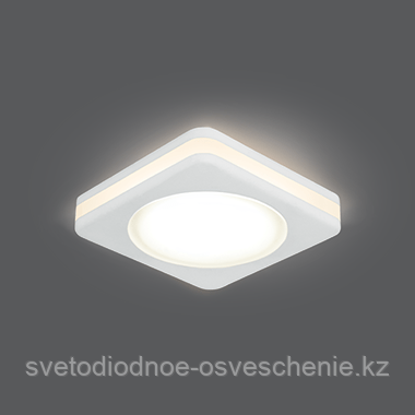 BL100 Светильник Gauss Backlight Квадрат. белый, 5W LED 3000K 1/60, фото 1