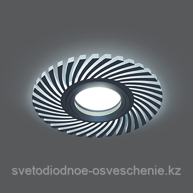 BL132 Светильник Gauss Backlight Кругл/узор черный, 3W Gu5.3 LED 4000K 1/40