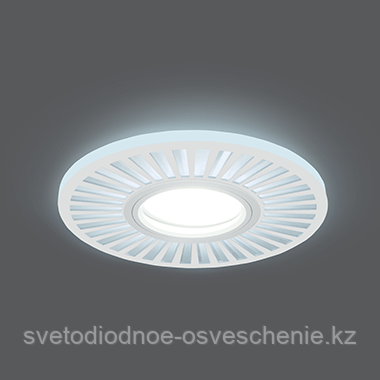 BL136 Светильник Gauss Backlight Кругл/узор белый, 3W Gu5.3 LED 4000K 1/40