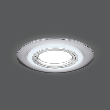 BL141 Светильник Gauss Backlight Кругл. Хром. Gu5.3 3W LED 3000K 1/40 - фото 1 - id-p106049813