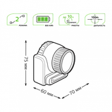 GF309 Фонарь налобный Gauss модель GFL309 6W 180lm Lead acid 800mAh LED 1/12/72, фото 5