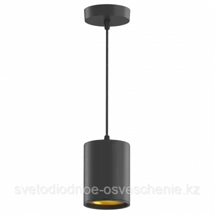 HD042 Светильник Gauss Overhead подвес цилиндр12W 750Lm 4100K IP20 79*100mm черный золото/95729/