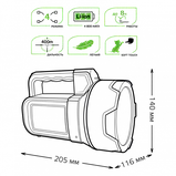 GF602 Фонарь прожекторный Gauss модель GFL602 11W 400lm Li-ion 4800mAh LED 1/10/30, фото 3