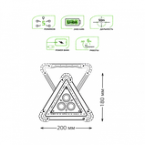 GF802 Фонарь автомобильный Gauss модель GFL802 15W 800lm Li-ion 2400mAh LED 1/12/24, фото 3