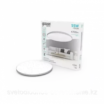 995440260 Cветильник Gauss Basic Space Line НПС 55W 4700lm 4000K 220-240V  IP20 485*75 LED