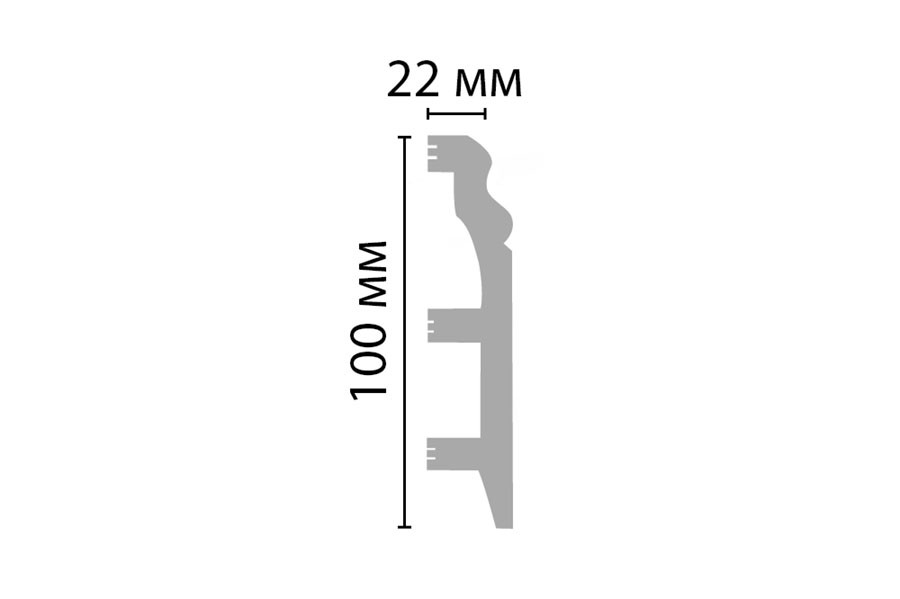 Плинтус напольный DECOMASTER D232 ДМ (100*22*2000мм) - фото 2 - id-p106050820