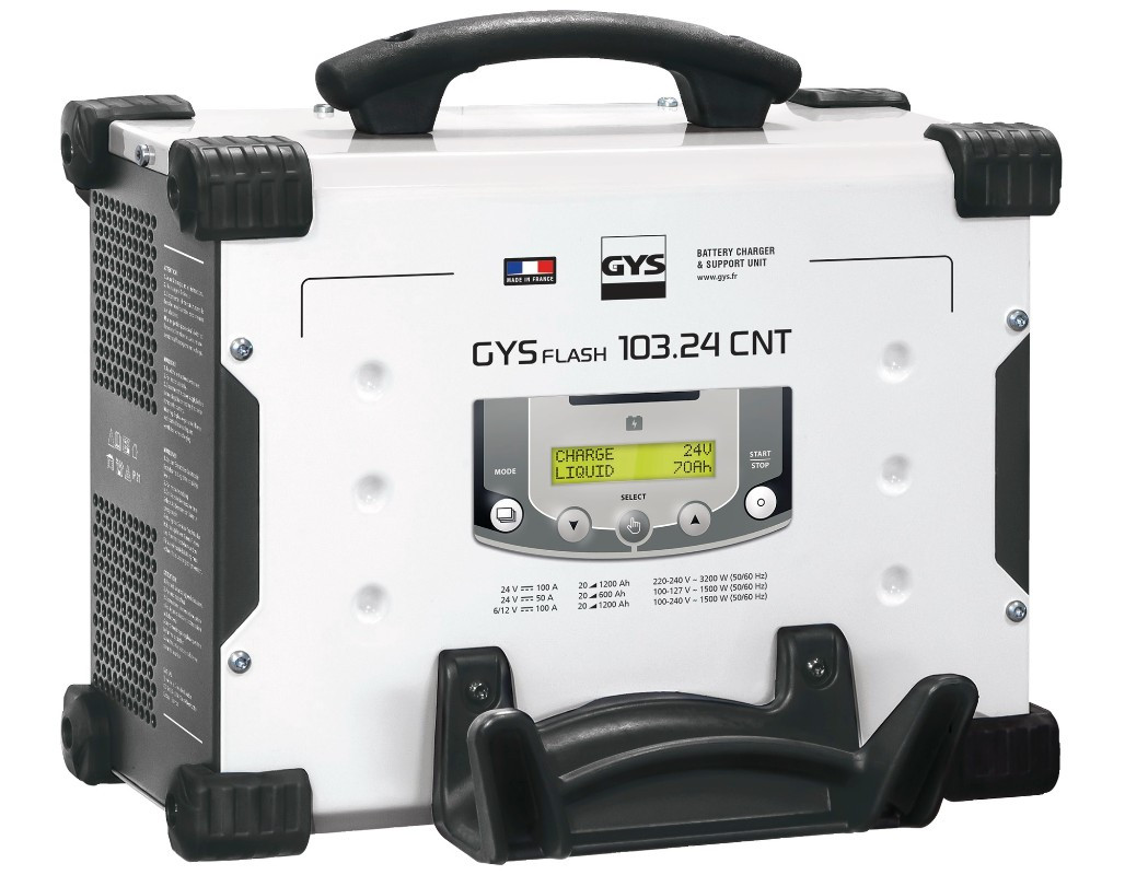 Зарядное устройство GYS Gysflash 103.24 CNT FV (6/12/24 В, 3200 Вт, 100 А, 10,4 кг) - фото 1 - id-p103842518