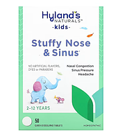 Hyland's, мұрын және синус бітелуіне арналған балаларға арналған таблеткалар, 2 жастан 12 жасқа дейін, 50 жылдам таблетка