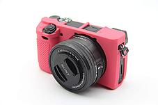 SONY A6400 Защитный силиконовый чехол Малиновый/Розовый, фото 3