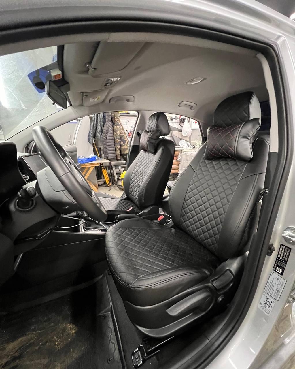 Авточехлы, чехлы на сиденья KIA Rio IV седан / Hyundai Solaris II / Accent II Автопилот (ромб) - фото 4 - id-p106054109