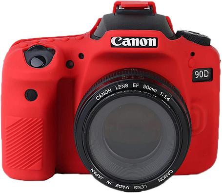 CANON 90D Защитный силиконовый чехол Красный, фото 2