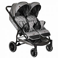 Коляска для двойни PITUSO DUOCITY EVA 2022 Grey Metallic/Серый