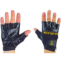 Перчатки кожаные Чёрные, Gold's Gym, Пакистан