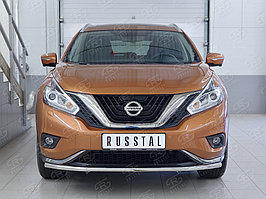 Защита переднего бампера d42 секция Nissan Murano 2014-по н.в