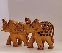 Слоник деревянный ручной работы в ассортименте 9 см Индия