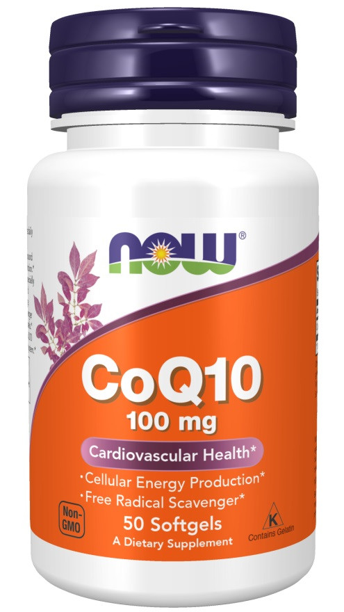 CoQ10 100 mg, 50 softgels, NOW - фото 1 - id-p96302474