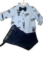 Костюм двойка рубашка и брюки на мальчиков с 2- до 5 -ти лет 104-110