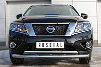 Защита переднего бампера d76 (дуга) d75х42 (дуга) Nissan Pathfinder 2012-17