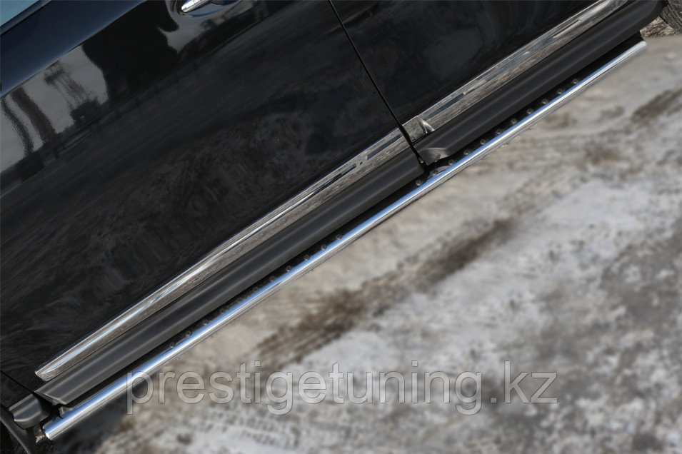 Пороги труба 120х60 овал с проступью Nissan Pathfinder 2012-17 - фото 4 - id-p106060176
