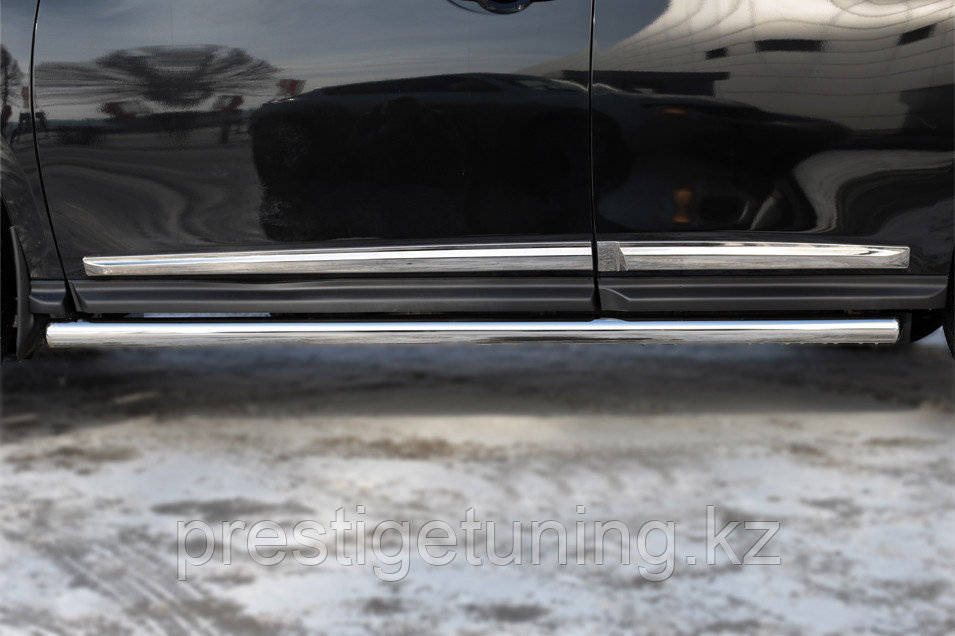 Пороги труба d63 (вариант 3) Nissan Pathfinder 2012-17 - фото 2 - id-p106060182
