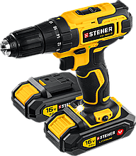 Дрель-шуруповерт, 2 АКБ (2 Ач), в кейсе CD-160-2