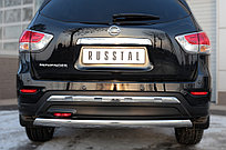 Защита заднего бампера d63 (дуга) Nissan Pathfinder 2012-17