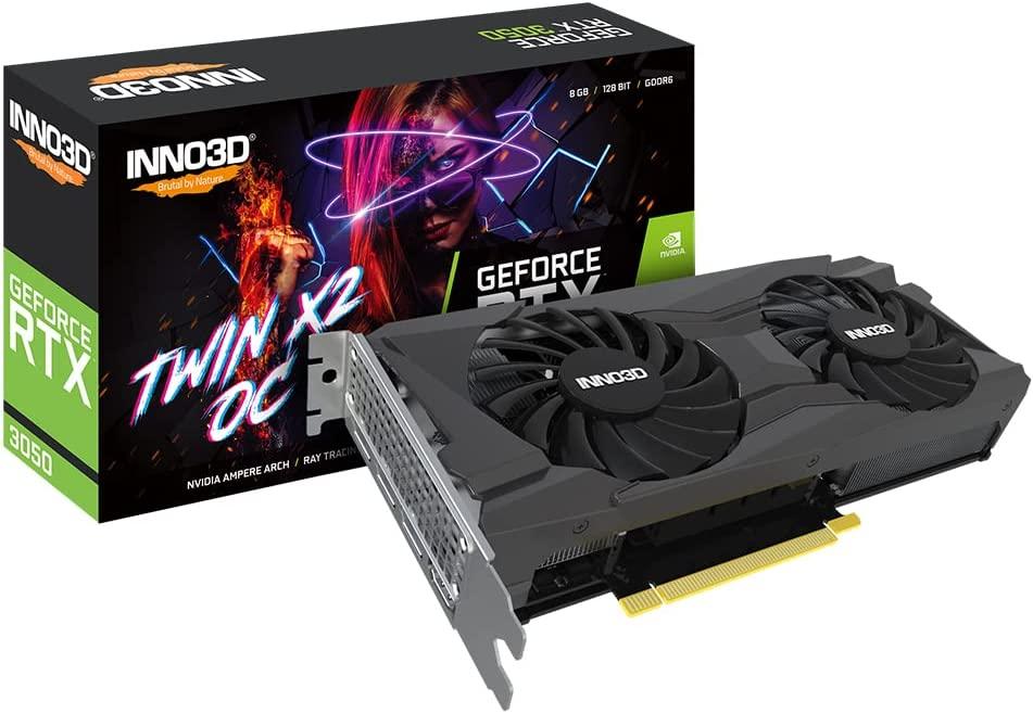 Видеокарта Inno3D GeForce RTX3050 Twin X2 OC 8G N30502-08D6X-11902130