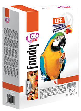 Lolo Pets для крупных попугаев фруктовый, 900гр - фото 1 - id-p106070788