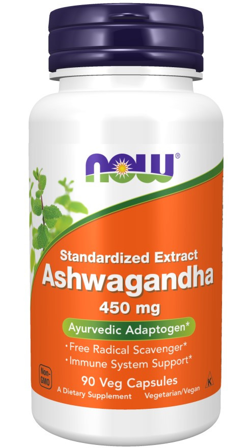 БАД Ashwagandha 450 mg, 90 veg.caps, NOW