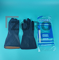 Перчатки резиновые для уборки помещений, размер XL, цвет черный. PHB-12