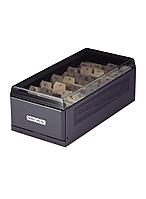 Визитница на 600 визиток, 205x100мм, перекидная картотека, коричневая KW-trio